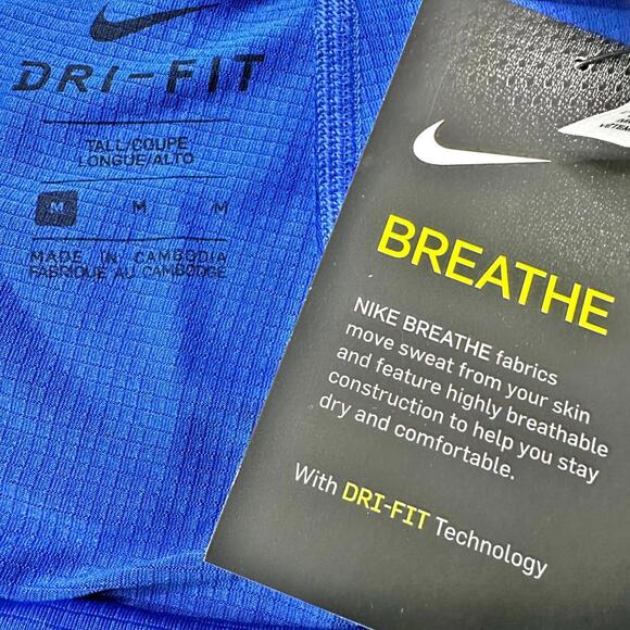 NWT NikePro Breathe Dri Basketball Compression Pants Blue Mens M Tall - Picture 7 of 9